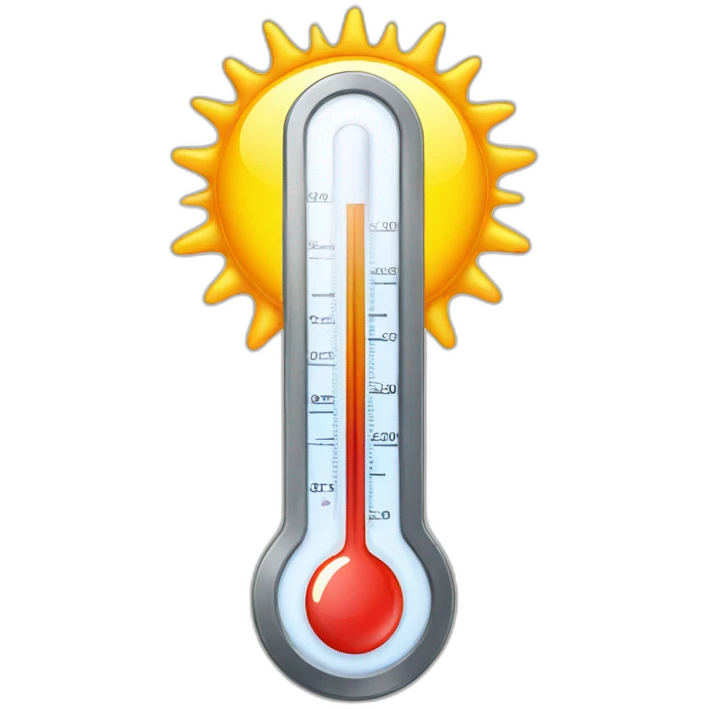 thermometer sun emoji