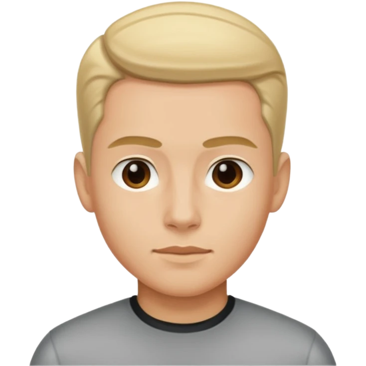 Young man with slicked back hair emoji