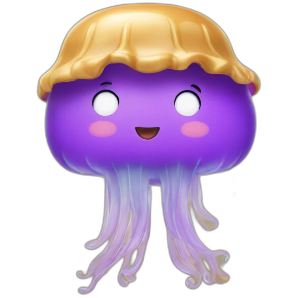 Peanut butter jellyfish hugging coin emoji
