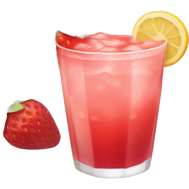 Strawberry drink emoji
