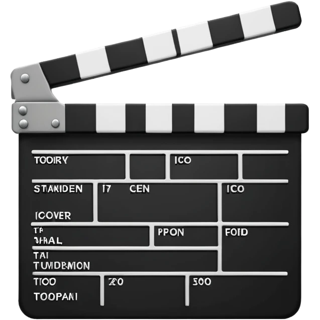 “movie clapperboard mid-snap emoji