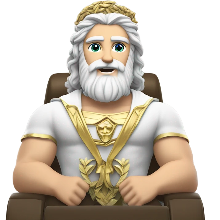 Zeus driving a car emoji