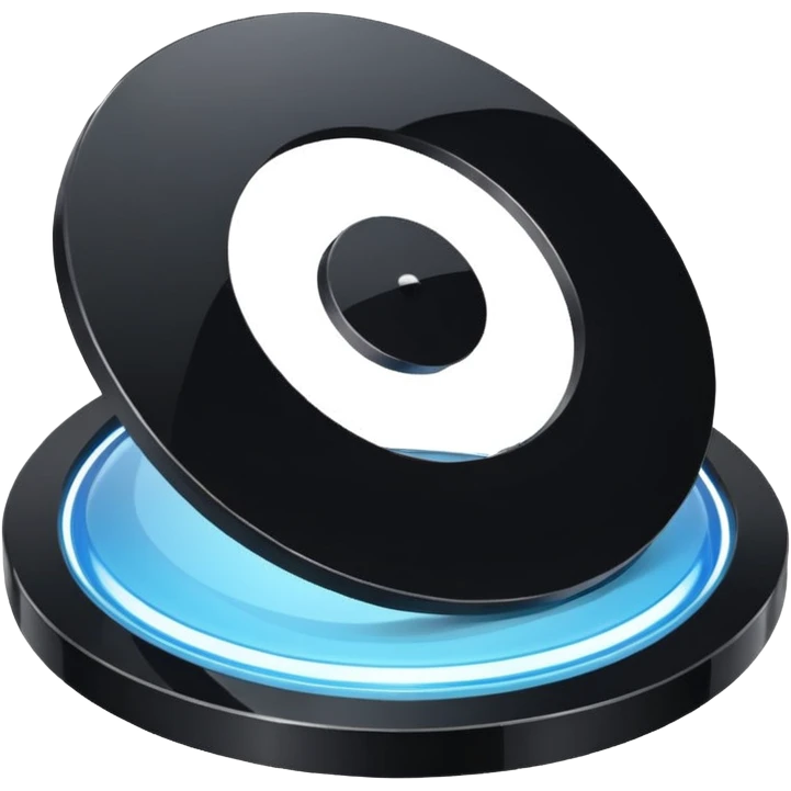 black computer disk emoji