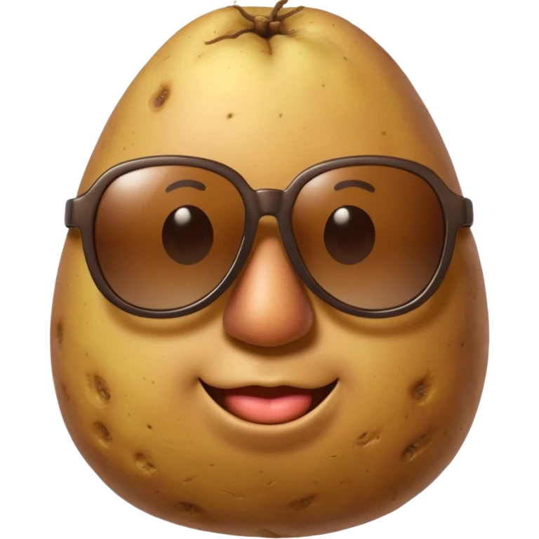 potato with oversized sunglasses emoji