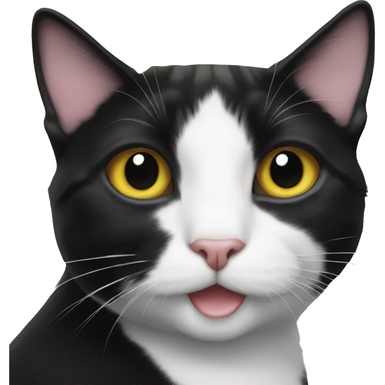 Tuxedo cat holding oregon  emoji