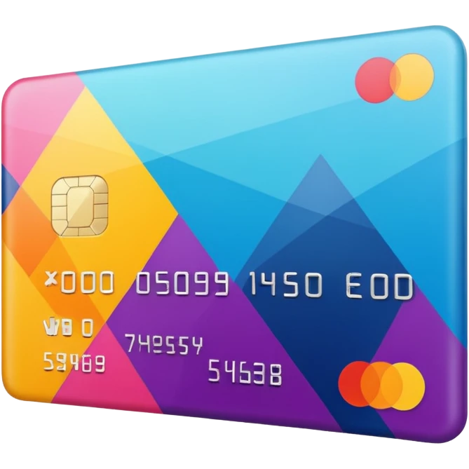 aesthetic credit card with pattern emoji