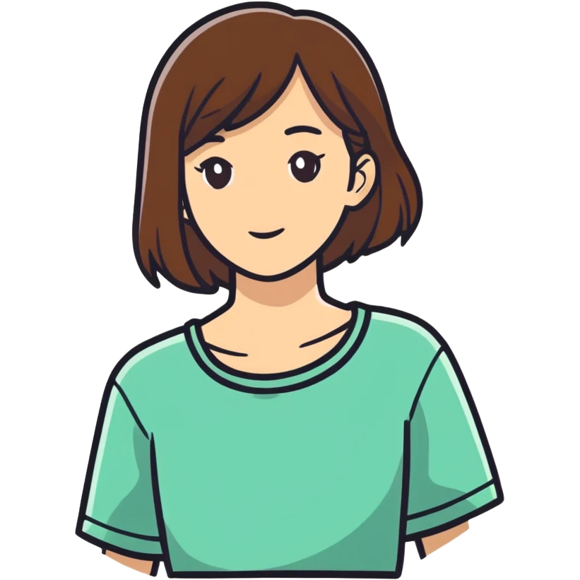 Crazy woman with brown hair emoji