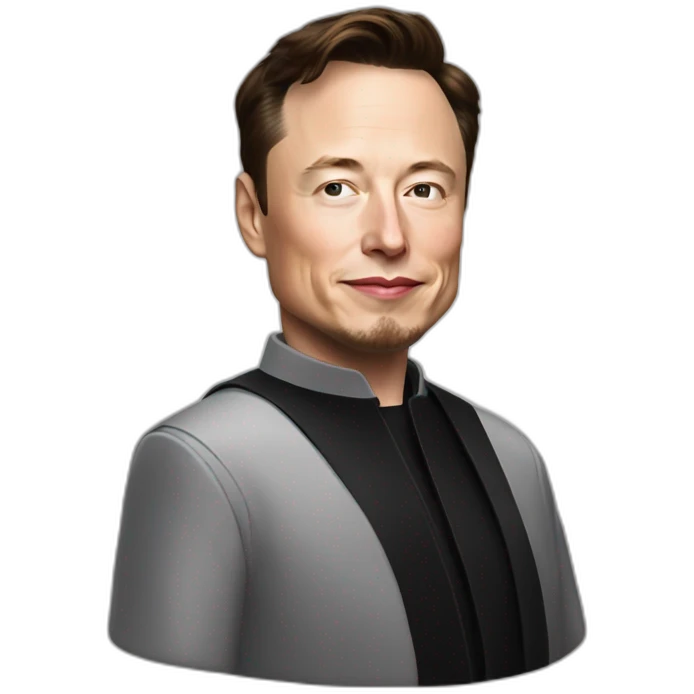 Elon musk wearing gown emoji