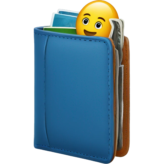 wallet with blue shirts  emoji