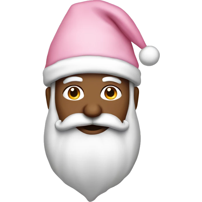 santa with a big beard and a light pink hat emoji