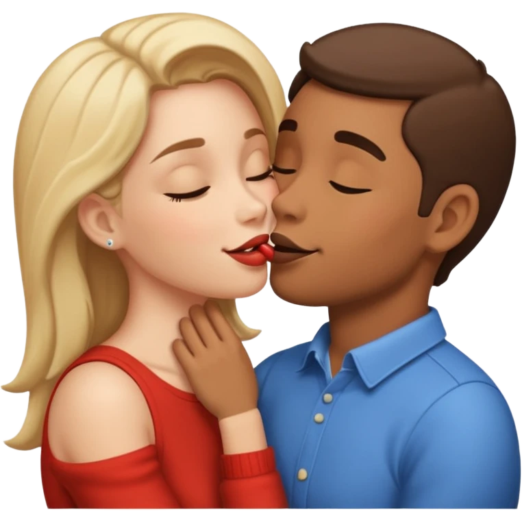 Öpüşen çift emoji