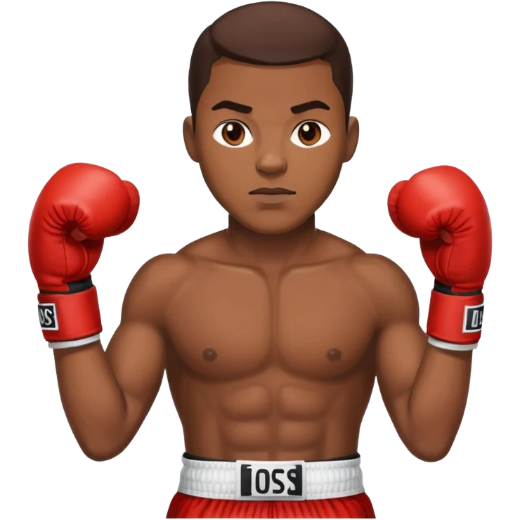 african american boxer with gloves emoji