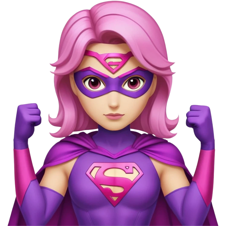 pink violet woman superhero positive power emoji