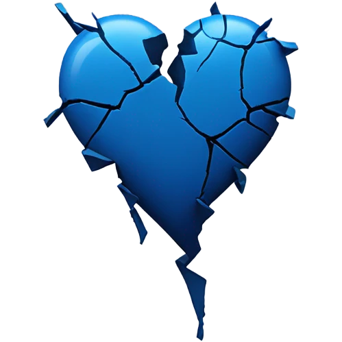 broken blue heart emoji