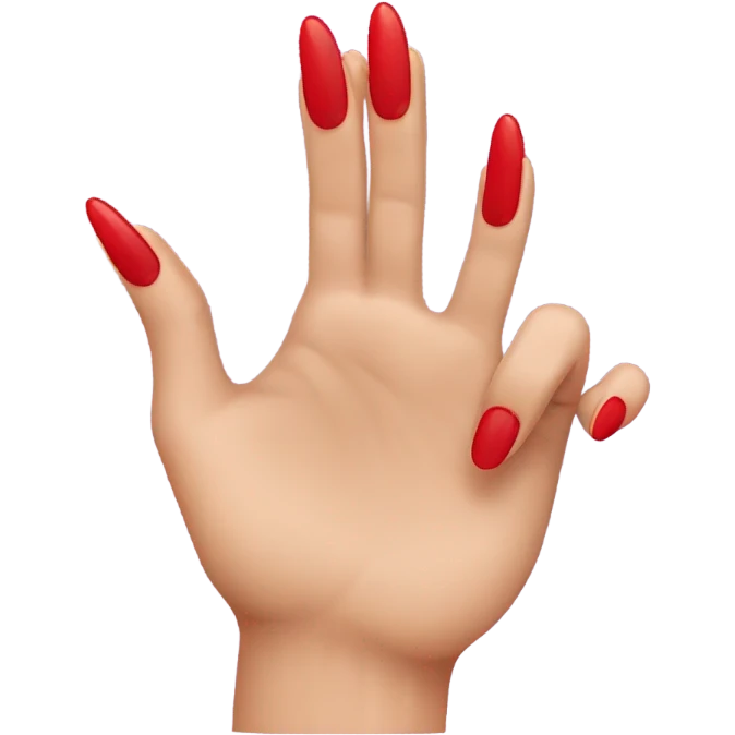 hand snapping fingers with long red nails emoji