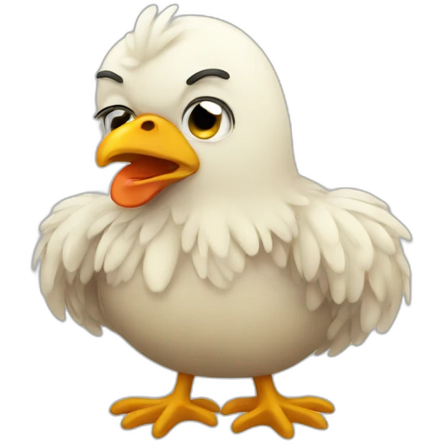 crying sad chicken emoji