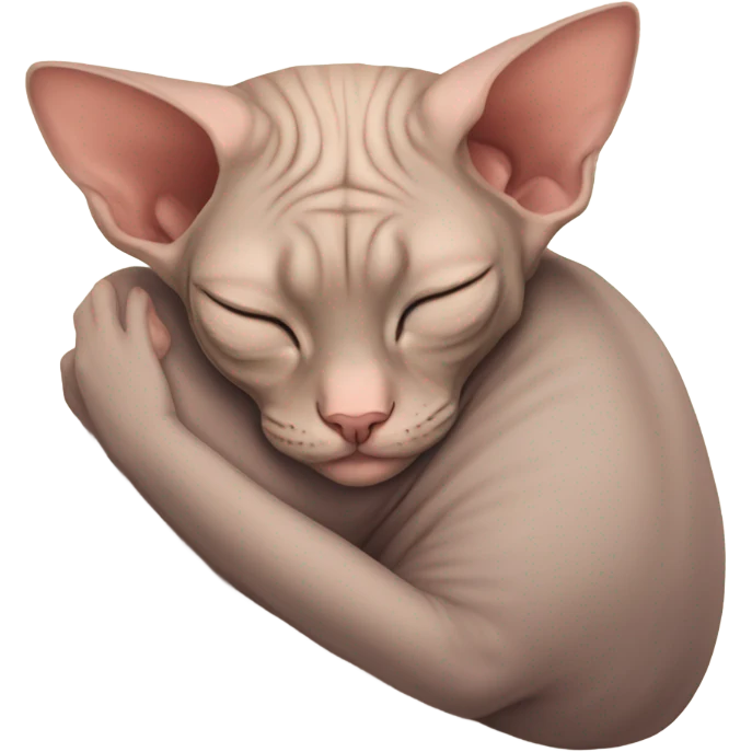 Sphynx sleep on girl body  emoji