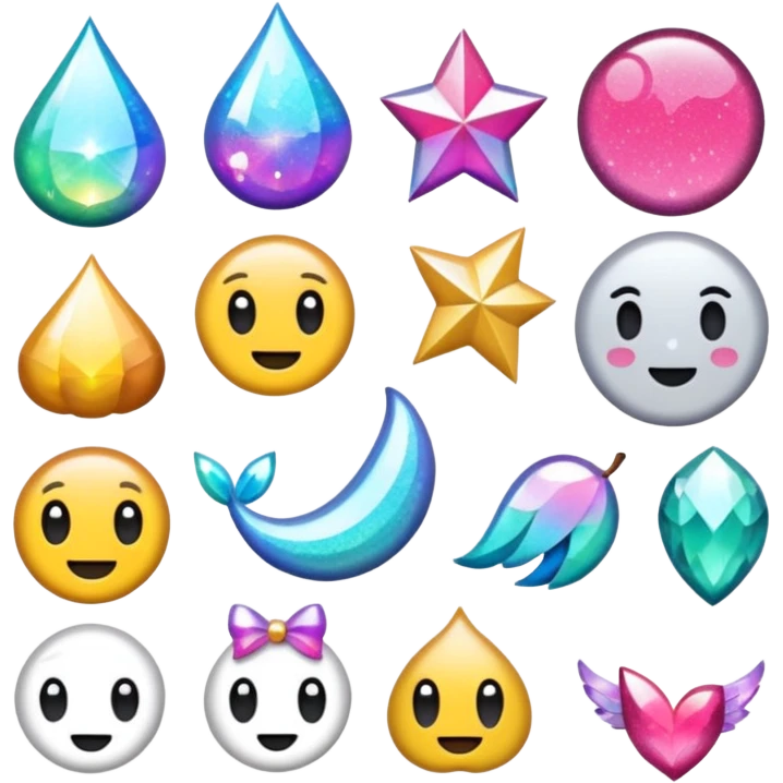 Fancy stickers glamur emoji