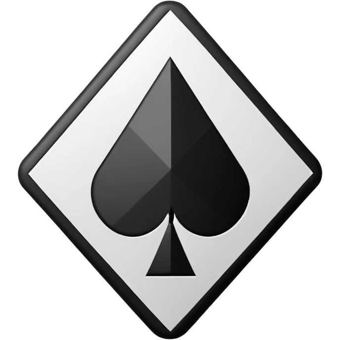 3d diamond shape matte black. diamond shape like on a playing card emoji