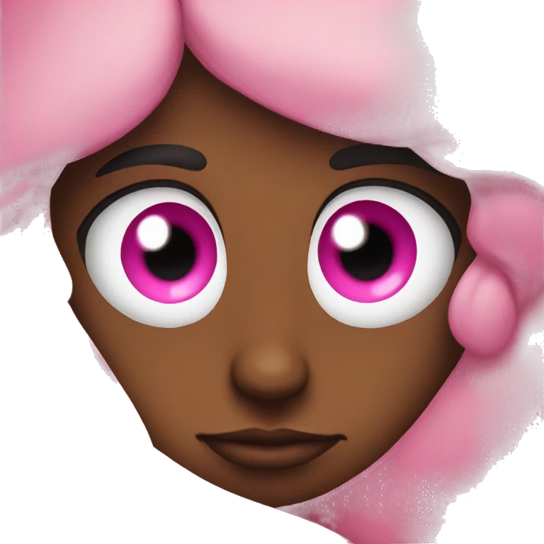 Pink hear eyes emoji