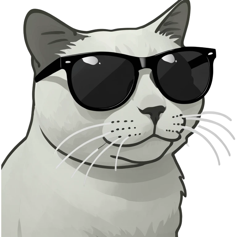 Cat with sunglasses emoji