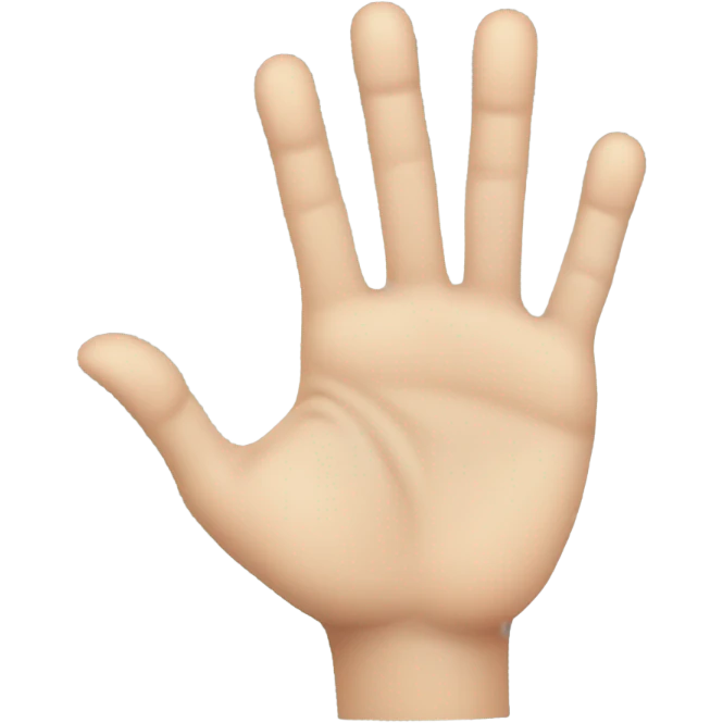 Finger in middle of hand but it’s from the palm side of the hand emoji