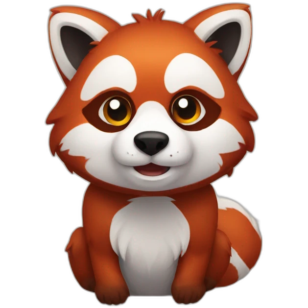 red panda wolf emoji