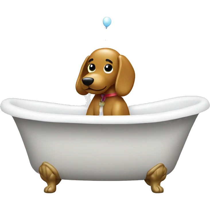 Balloon dog in a bathtub emoji