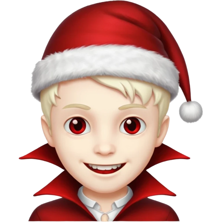 Vampire boy ,Christmas Hat emoji