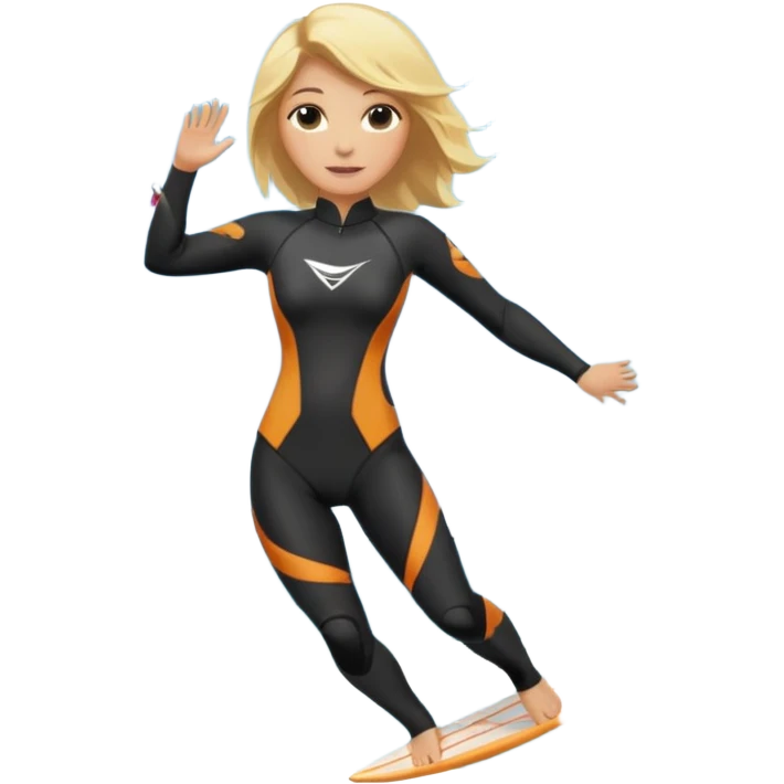 Kitesurfing blond ladie showing kite emoji