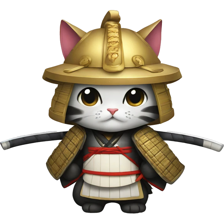 A cat samurai emoji