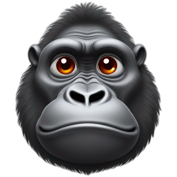 lazy fat red tired cute gorilla emoji