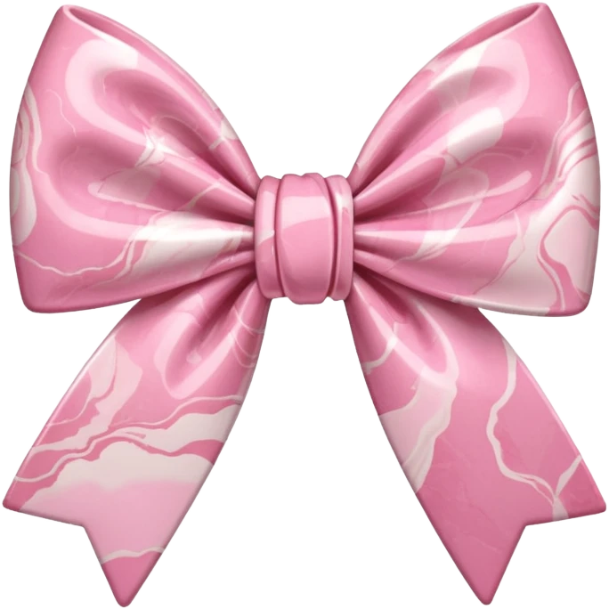marble pink bow emoji