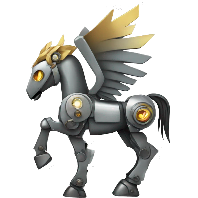 Robot metal pegasus emoji