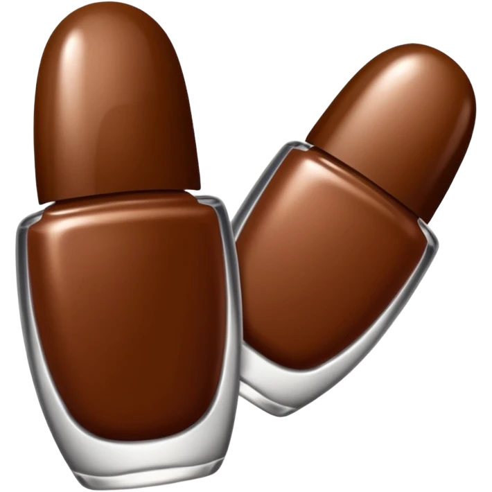💅🏼 comme cet émoji, mais les ongles et le vernis en marron emoji