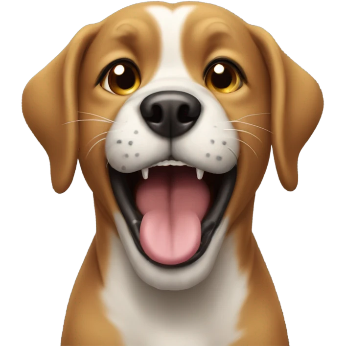 Dog meowing emoji