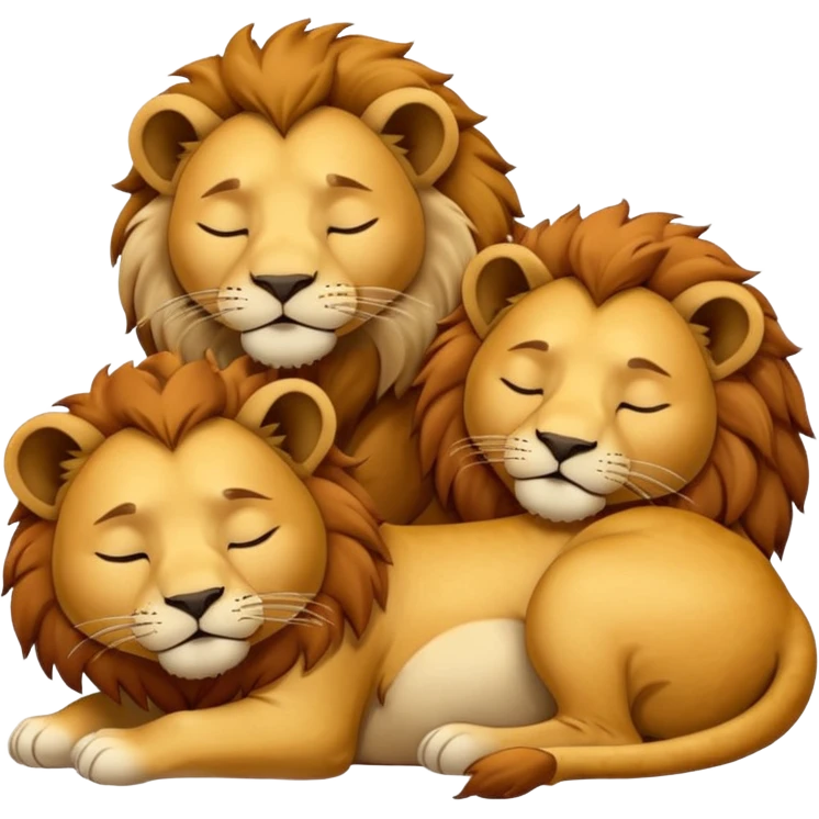 Sleeping lions emoji