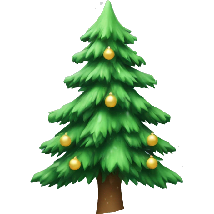 Christmas tree and snow  emoji