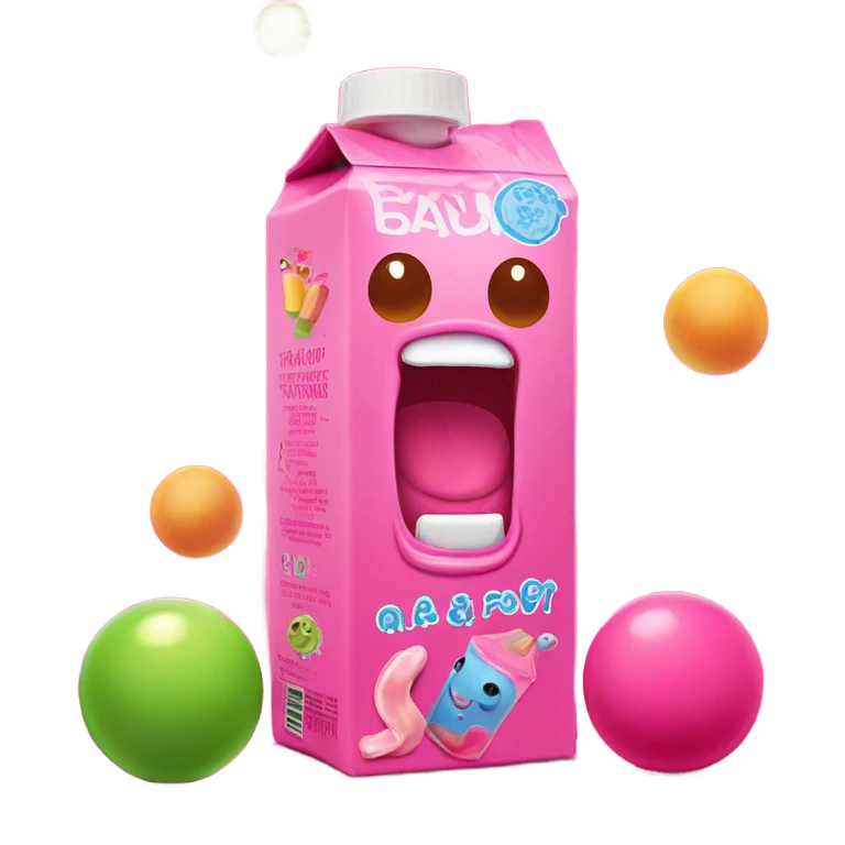 Bubblegum flavored juice box emoji