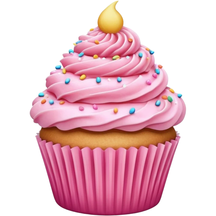 Cupcake with pink icing emoji