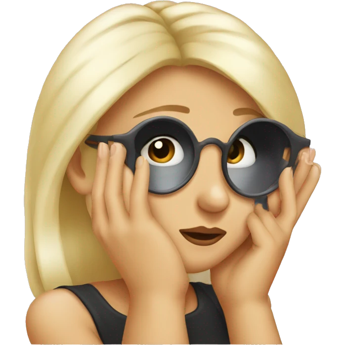 Glamour girl doing facepalm emoji