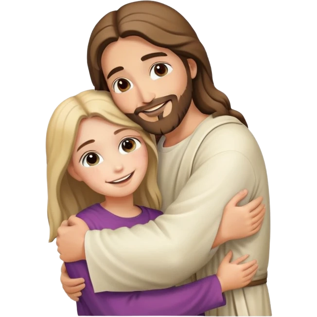 jesus hugging a girl emoji