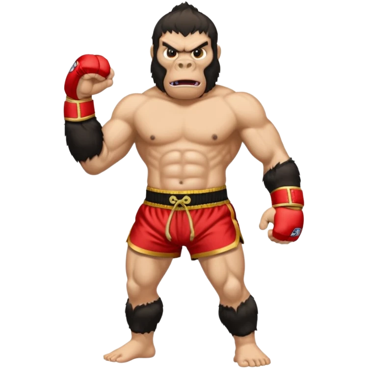 king kong muay thai shorts emoji