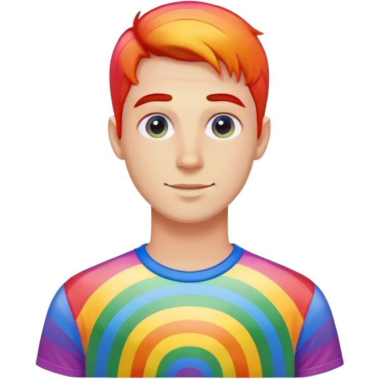 rainbow shirt man
 polish emoji