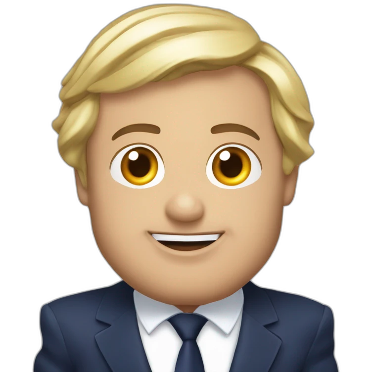 Emanuel macron fait un bisou à Marine le Pen emoji