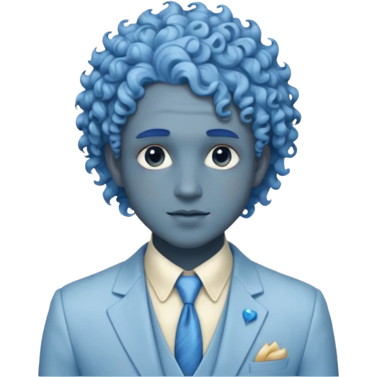 ethereal-pastel-transparent-translucent-gorgeous-spectral-dark-greyish-blue-whitish-gloomy-man-with-blue-curly-hair-with-a-beautiful-creme-suit emoji