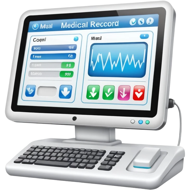electronic medical record computer emoji