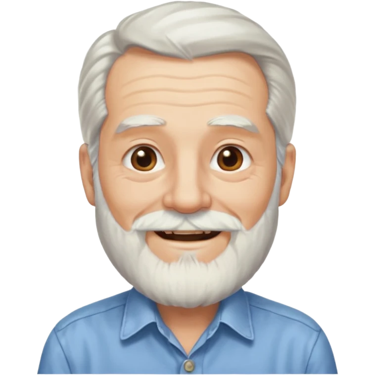 elderly man long hair and long bearded with shirt emoji