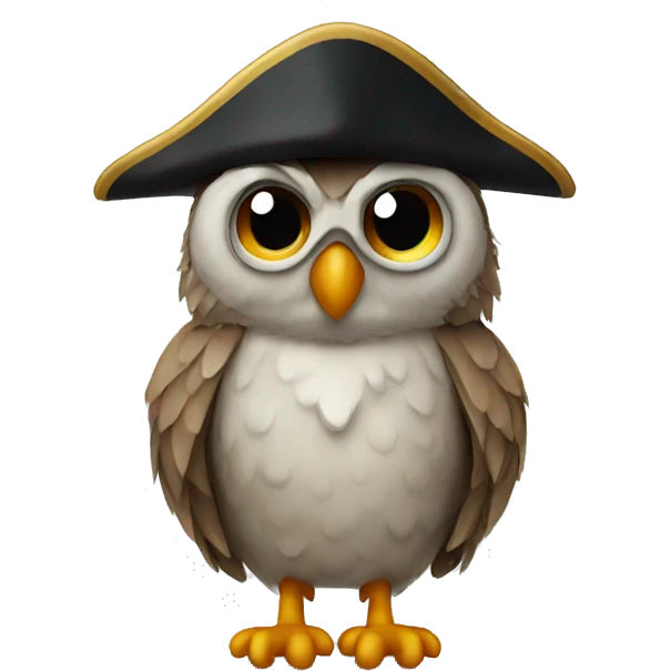 owl with pirate hat emoji