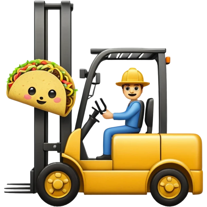 forklift with taco emoji
